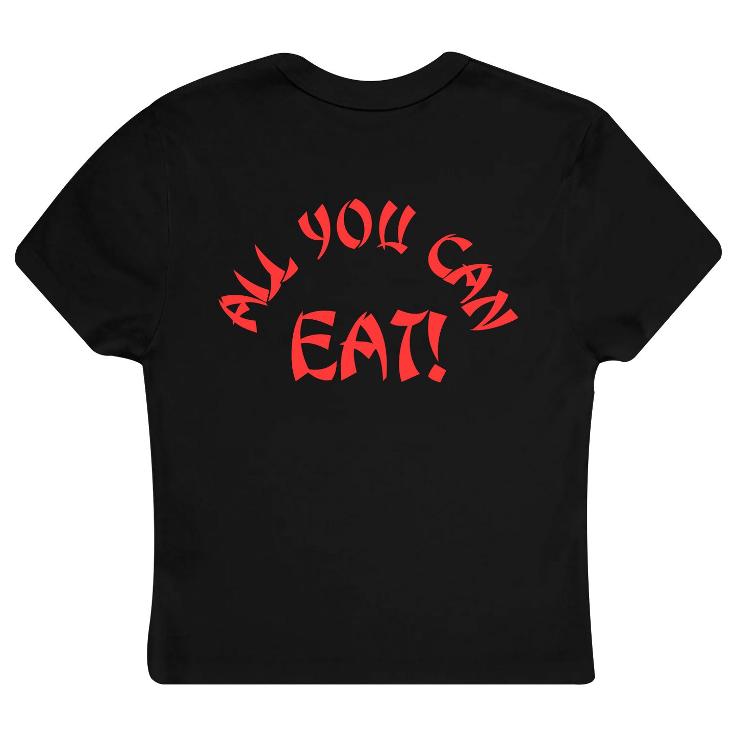 ALL YOU CAN EAT CROP TOP BLACK/RED