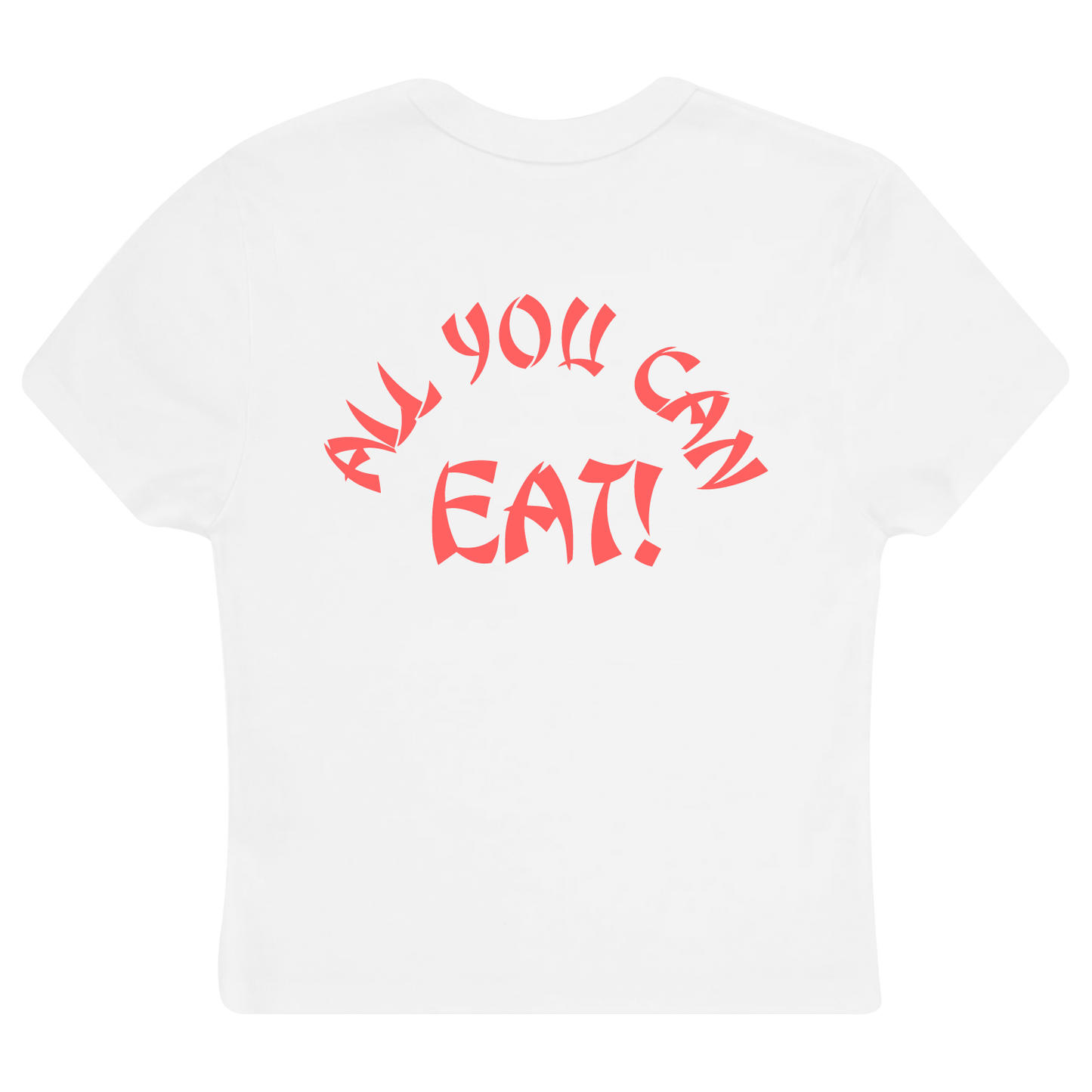 ALL YOU CAN EAT CROP TOP WHITE/RED