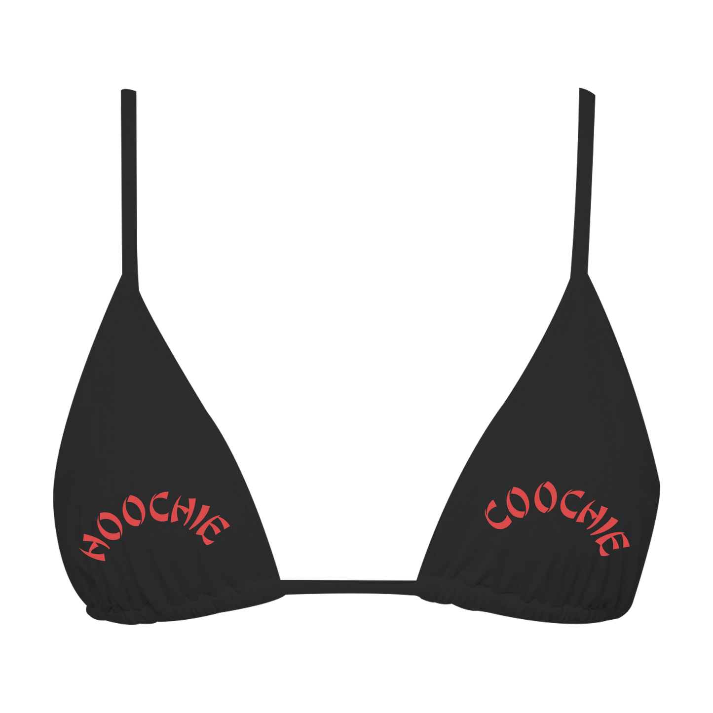 HOOCHIE COOCHIE BIKINI TOP BLACK