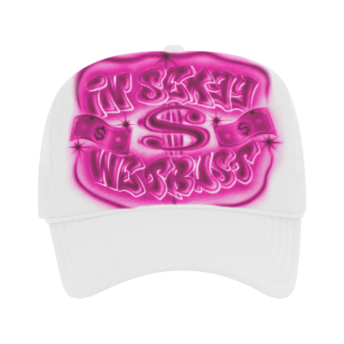 IN $EXYY WE TRUST TRUCKER HAT WHITE - HAT