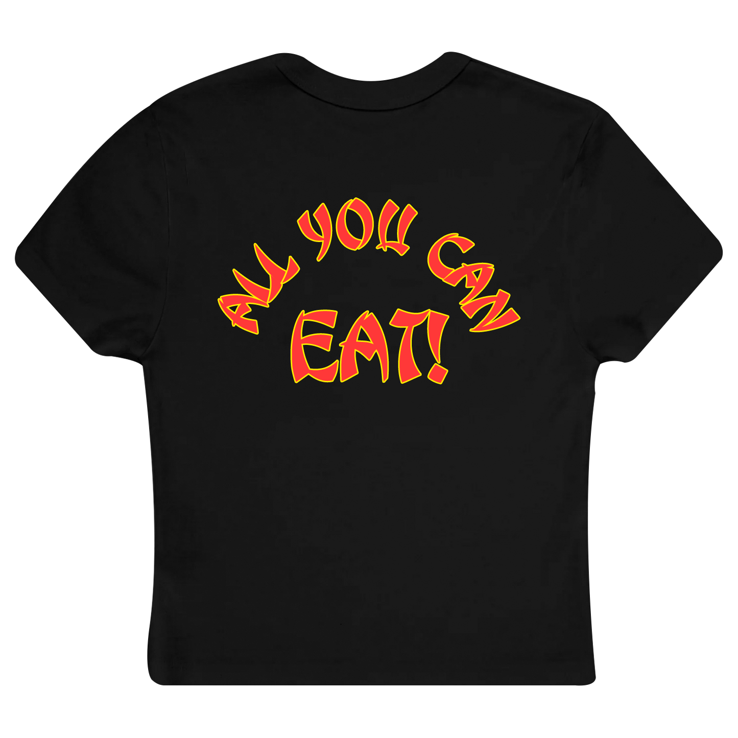 ALL YOU CAN EAT CROP TOP BLACK