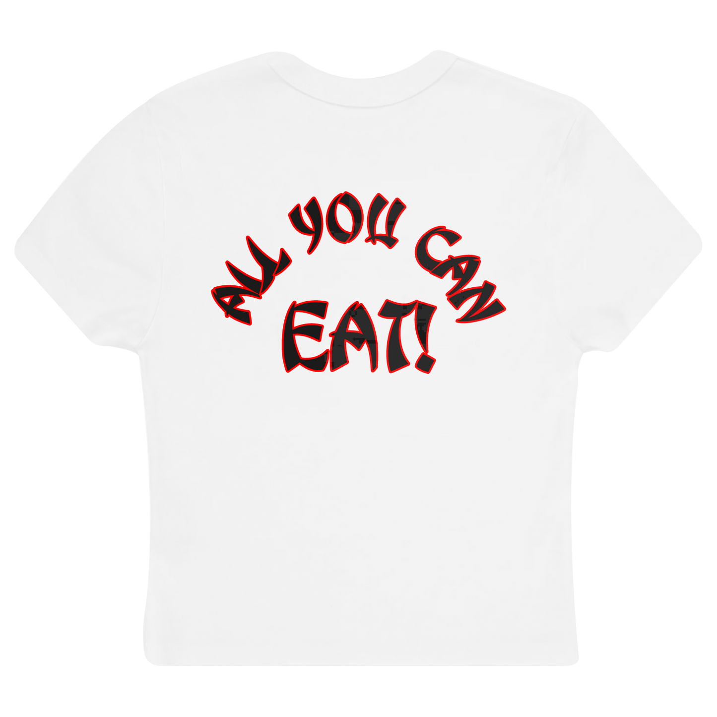 ALL YOU CAN EAT CROP TOP WHITE