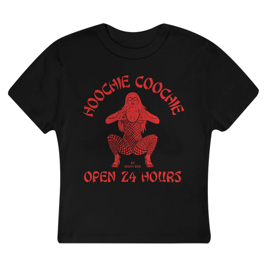 ALL YOU CAN EAT CROP TOP BLACK/RED