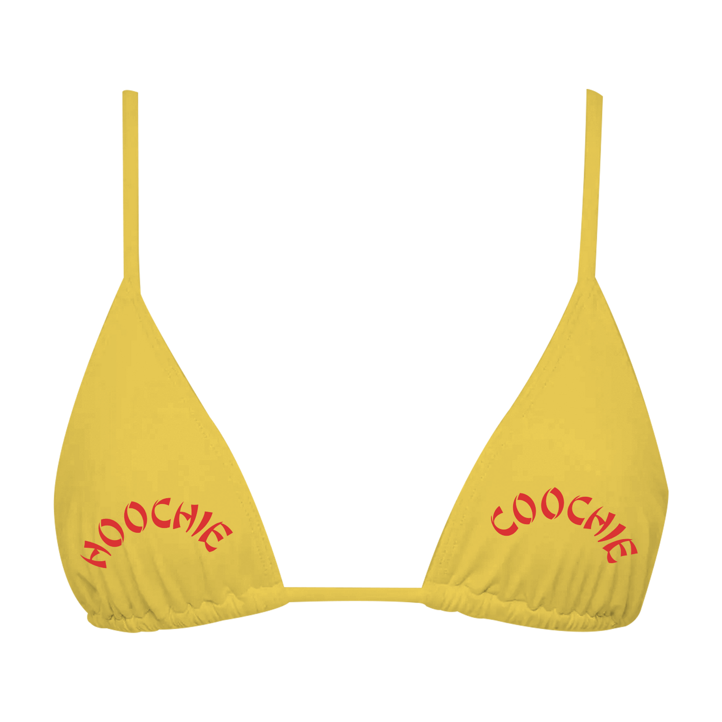 HOOCHIE COOCHIE BIKINI TOP YELLOW