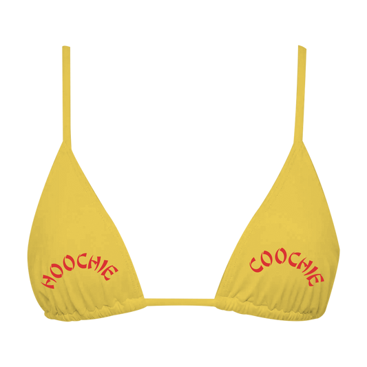 HOOCHIE COOCHIE BIKINI TOP YELLOW