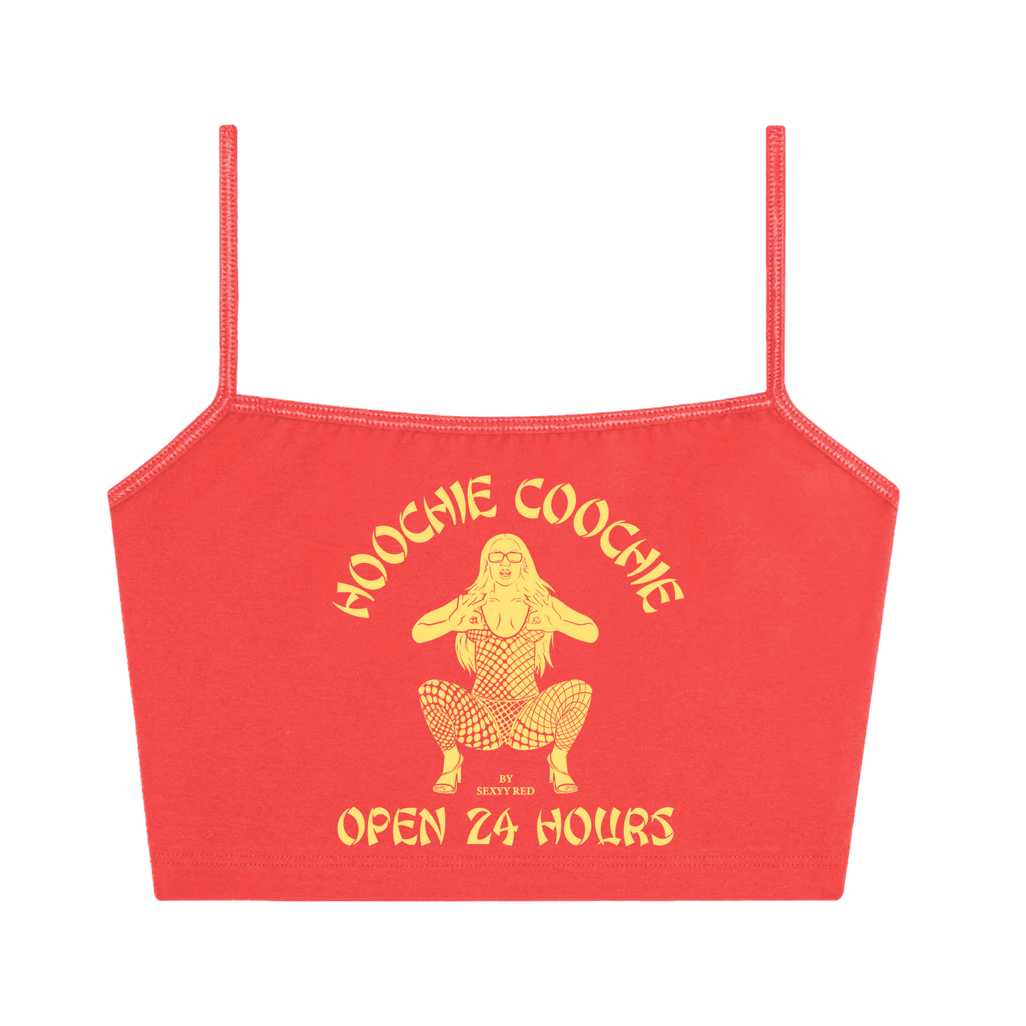 HOOCHIE COOCHIE SPAGHETTI TANK RED