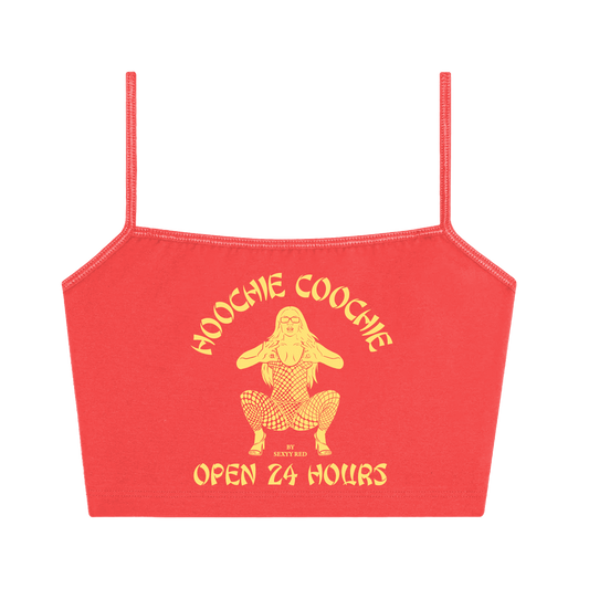 HOOCHIE COOCHIE SPAGHETTI TANK RED