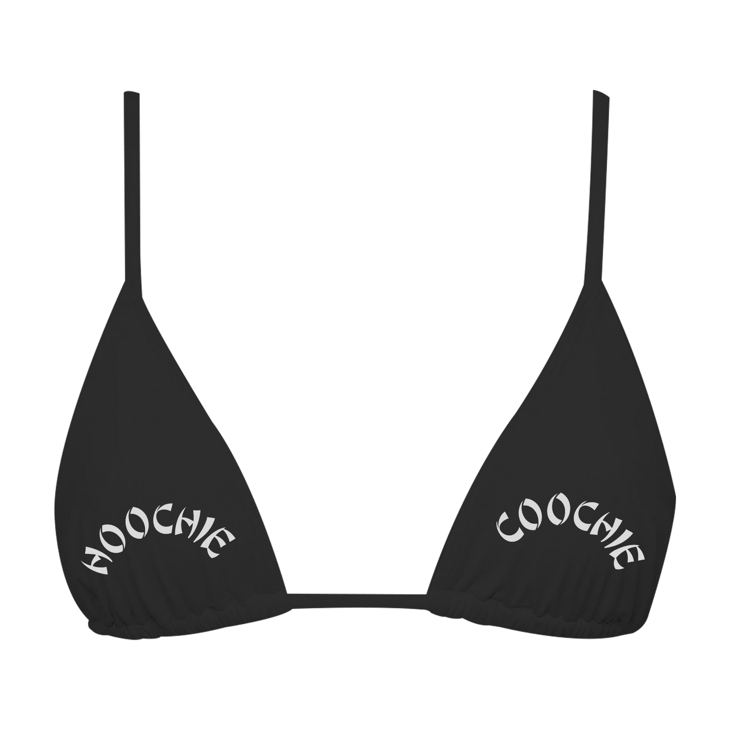 HOOCHIE COOCHIE BIKINI TOP BLACK