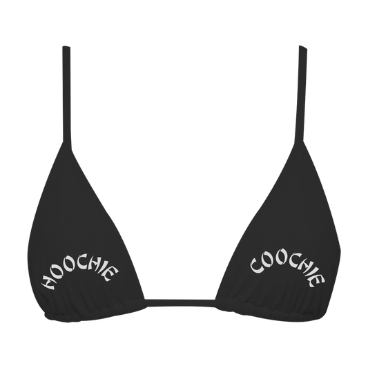 HOOCHIE COOCHIE BIKINI TOP BLACK