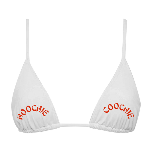 HOOCHIE COOCHIE BIKINI TOP WHITE