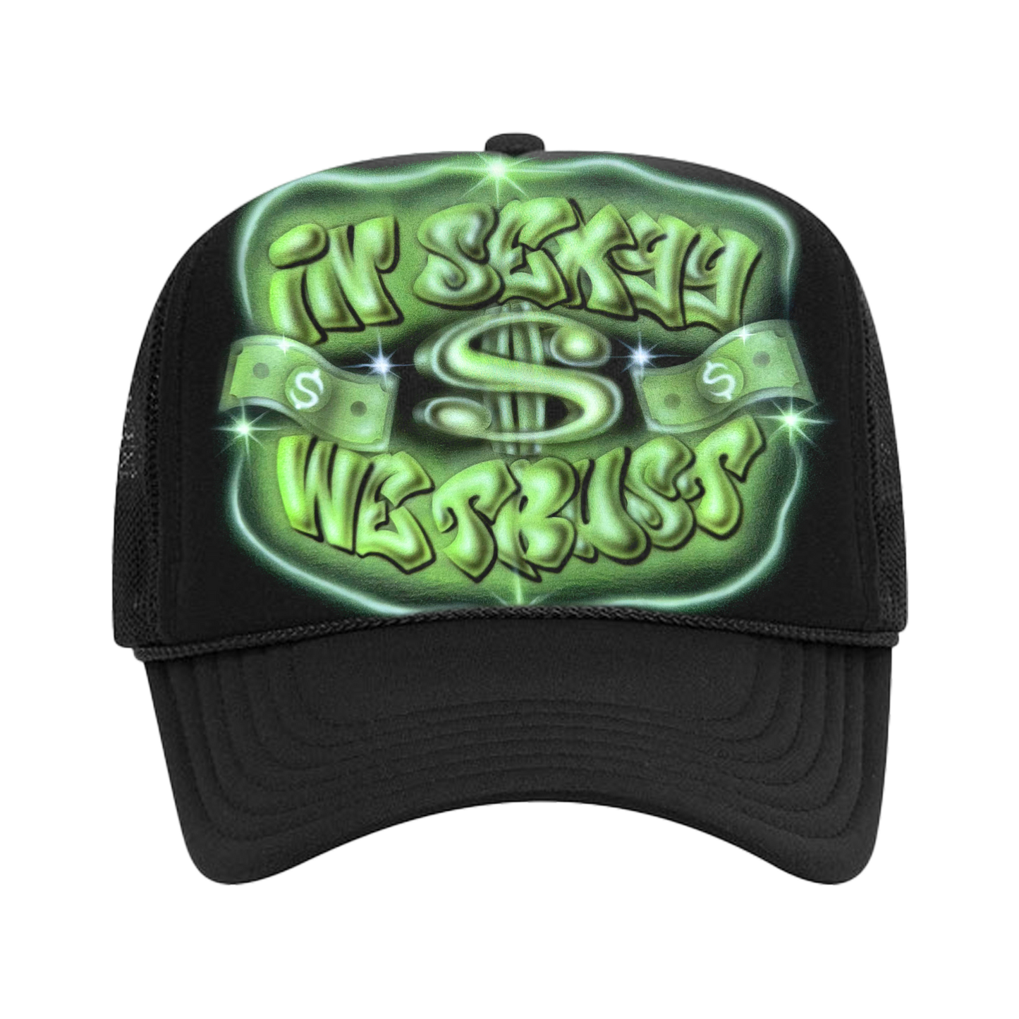 IN $EXYY WE TRUST TRUCKER HAT BLACK - HAT