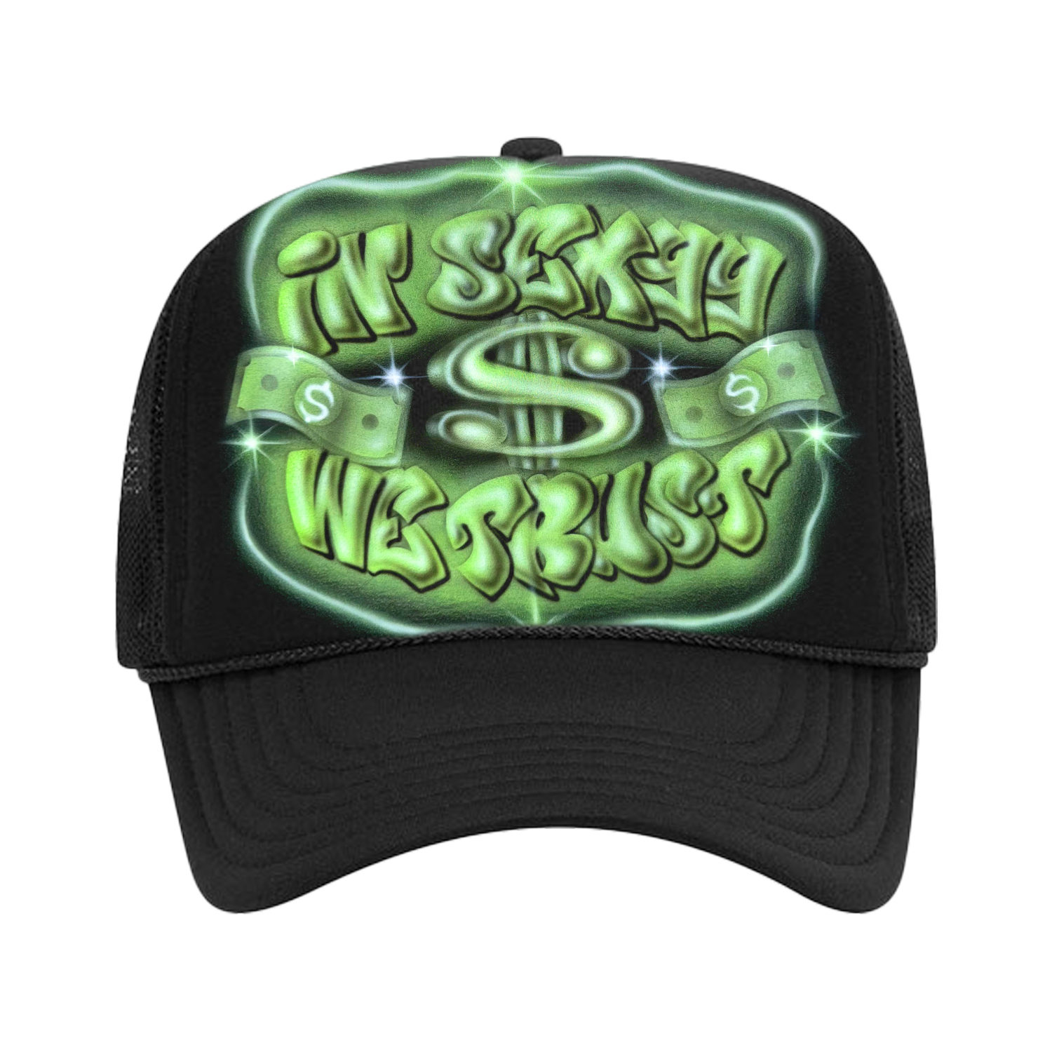 IN $EXYY WE TRUST TRUCKER HAT BLACK - HAT