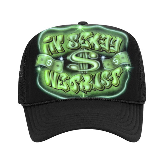 IN $EXYY WE TRUST TRUCKER HAT BLACK - HAT