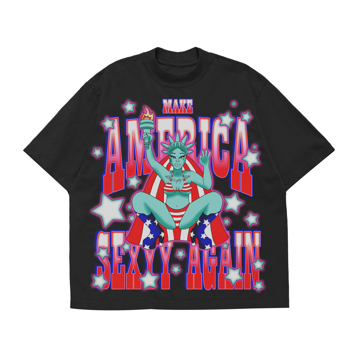 MAKE AMERICA SEXYY AGAIN TEE BLACK - TEE