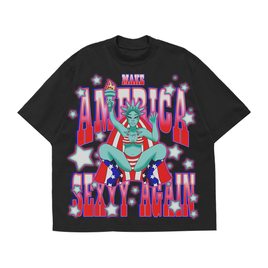 MAKE AMERICA SEXYY AGAIN TEE BLACK - TEE